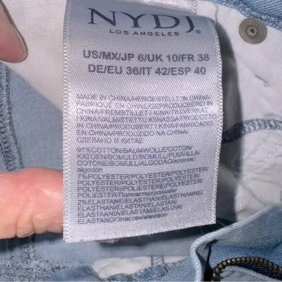 NYDJ Not Your Daughters Jeans Ami Skinny Ankle Jeans Light Wash size 6 - Picture 7 of 7